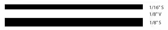 Trimbrite Pinstripe Tape, 5/16 Inch Multistripe, Black, 36 Foot Length – T0401