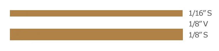 Trimbrite Pinstripe Tape, 5/16 Inch Multistripe, Gold, 36 Foot Length – T0403