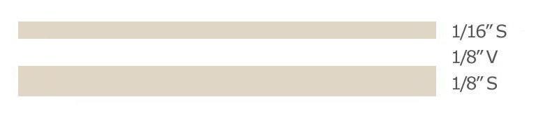 Trimbrite Pinstripe Tape, 5/16 Inch Multistripe, Beige, 36 Foot Length – T0409