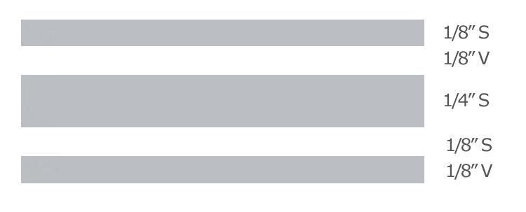 Trimbrite Pinstripe Tape, 3/4 Inch Multistripe, Silver, 36 Foot Length – T0510
