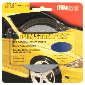Trimbrite Pinstripe Tape, 1/8 Inch Solid Stripe, Blue, 36 Foot Length – T1126
