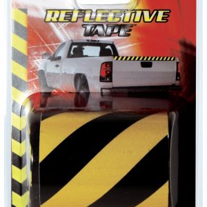 Trimbrite Reflective Tape, Light Reflective, 6 Inch Length X 3 Inch Width, Yellow/ Black, Reflective Vinyl – T1811