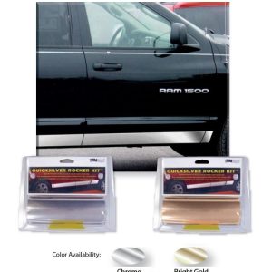 Trimbrite Rocker Panel Molding, Quicksilver Rocker Kit ™, 6 Inch X 16 Foot Roll, Silver Chrome, Vinyl – T1830