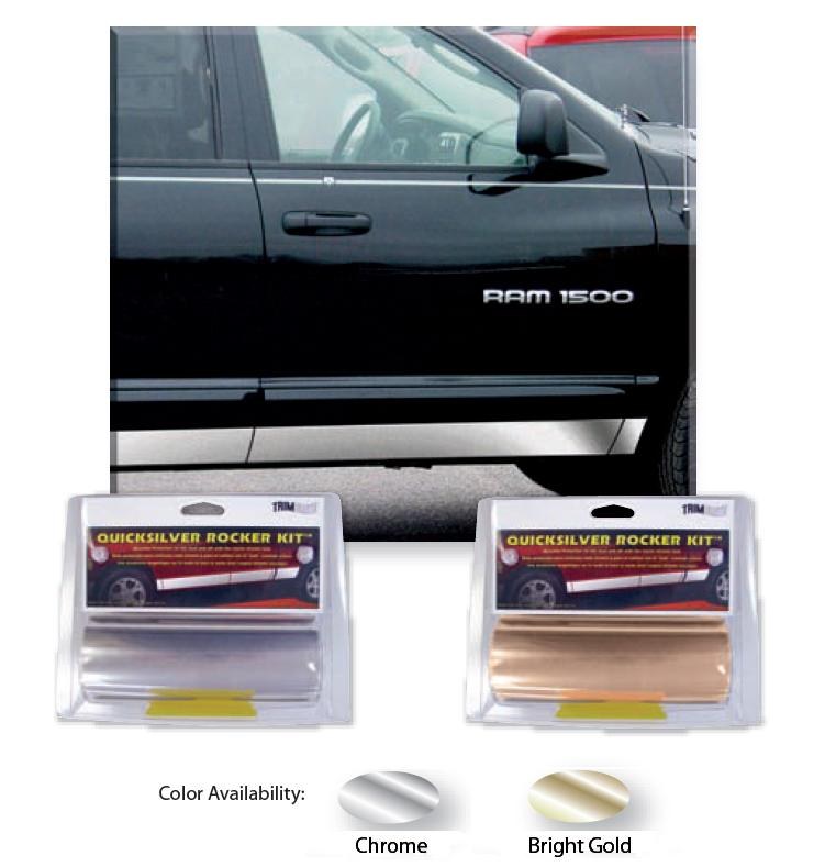Trimbrite Rocker Panel Molding, Quicksilver Rocker Kit ™, 6 Inch X 16 Foot Roll, Silver Chrome, Vinyl – T1830