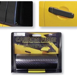 Trimbrite Protective Film, Carbon Fiber ™, Universal, Black, 5-7/8 Inch Width X 6 Foot Roll, With Squeegee – T1850