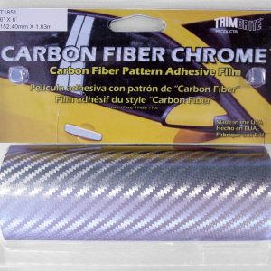 Trimbrite Protective Film, Carbon Fiber Chrome ™, Universal, 5-7/8 Inch Width X 6 Foot Roll, With Squeegee – T1851