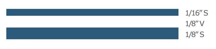Trimbrite Pinstripe Tape, 5/16 Inch Multistripe, Dark Blue, 36 Foot Length – T1856