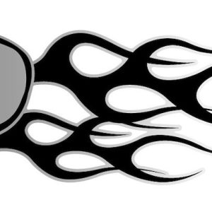 Trimbrite Decal, Steel Effects ™, Skull Set, Chrome Black, Vinyl, 2.4 Inch X 11.25 Inch – T1952