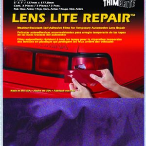 Trimbrite Lens Repair Tape, Lens Lite Repair ™, Self Adhesive, 5 Inch Width X 7 Inch Length, Red/ Amber/ Clear, Set of 3 Sheet – T9030
