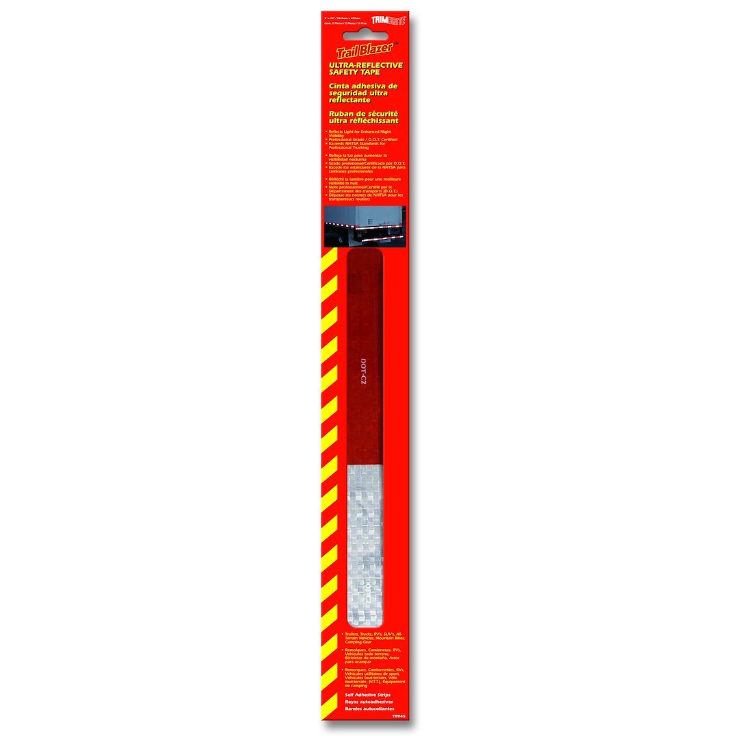 Trimbrite Reflective Tape, Trail Blazer ™, Light Reflective, 18 Inch Stripe 2 Inch Width Set of 2 – T9945