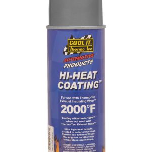 Thermo Tec Exhaust System Wrap Coating, Hi-Heat, For Use with Exhaust Insulating Wrap, 11 Ounce Aerosol Can, Aluminum – 12002