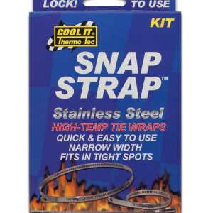 Thermo Tec Exhaust System Wrap Clamp, Snap Strap, V-8 Kit, Stainless Steel, Includes 8-9 Inch Straps/ 4-18 Inch Straps – 13101