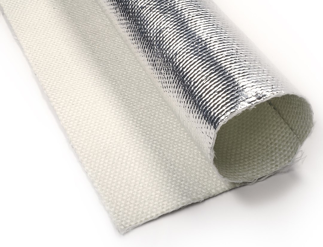 Thermo Tec Heat Shield Material, Aluminized Heat Barrier, 40 Inch Width X 36 Inch Length, 350 to 1200 Degrees Fahrenheit Maximum, Silica – 14001