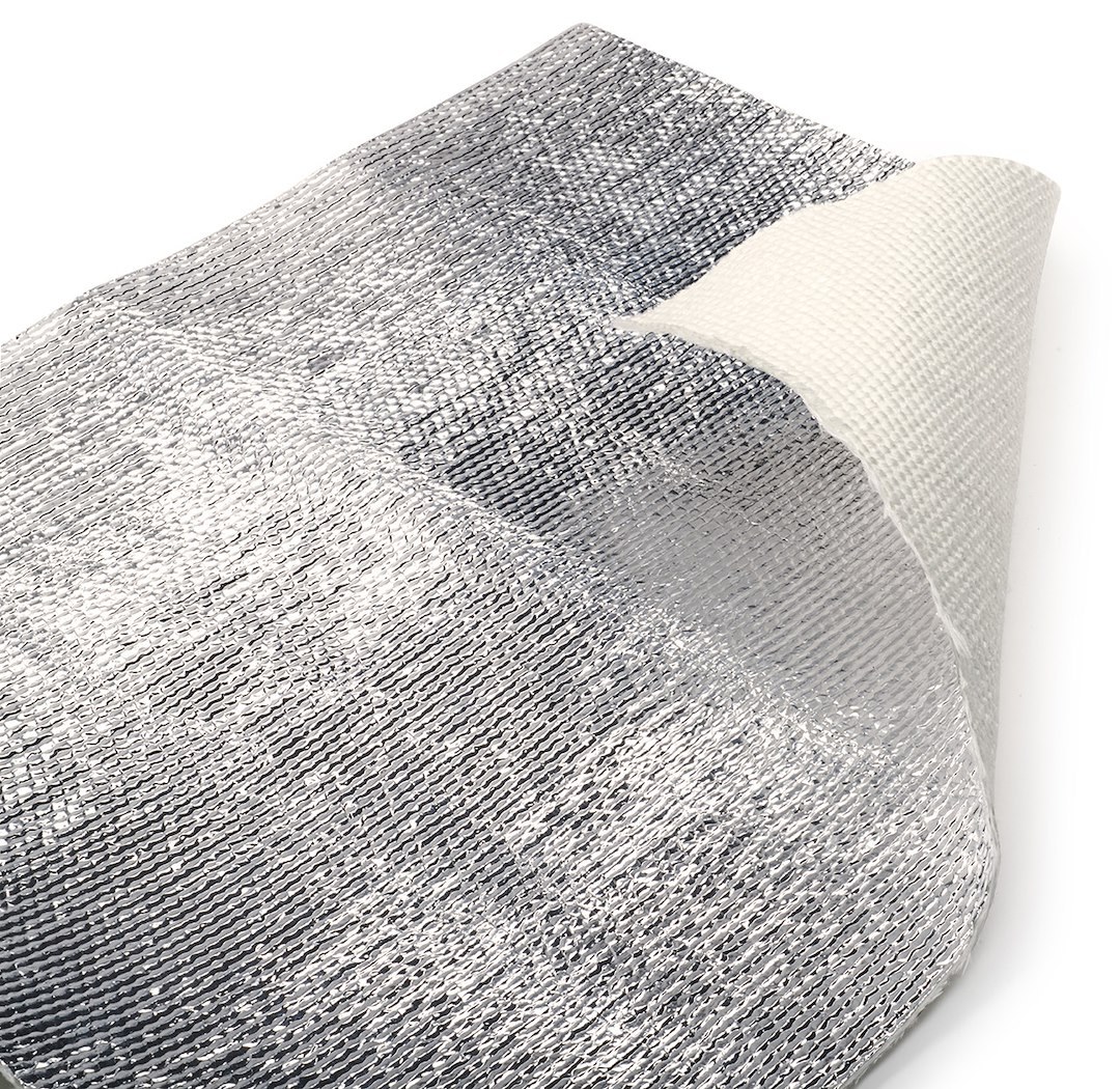 Thermo Tec Heat Shield Material, Aluminized Heat Barrier, 40 Inch Width X 36 Inch Length, 350 to 1200 Degrees Fahrenheit Maximum, Silica – 14001