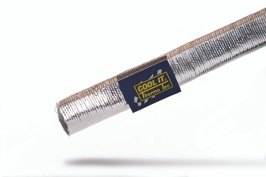 Thermo Tec Heat Shield Material, Thermo Sleeve, 3 Foot Length X 1-1/8 to 1-1/2 Inch Inside Diameter, Reflects Over 90 Percent of Radiant Heat – 14015