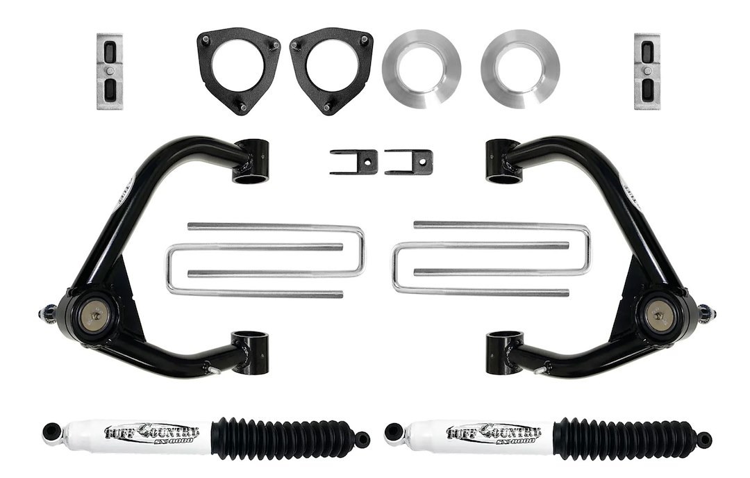Tuff Country Lift Kit Suspension, SX8000, 4 Inch Front Lift, 2 Inch Rear Lift, With Rear SX8000 Shock Absorbers IN Kit – 14199KN