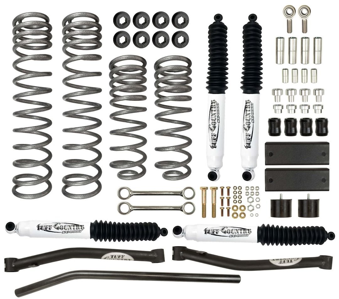 Tuff Country Lift Kit Suspension, SX8000, 3-1/2 Inch Front Lift, 3-1/2 Inch Rear Lift, With Front and Rear SX8000 Shock Absorbers – 43205KN