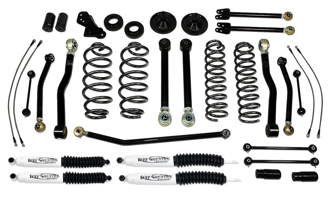 Tuff Country Lift Kit Suspension, SX8000, 4 Inch Front Lift, 4 Inch Rear Lift, With Front and Rear SX8000 Shock Absorbers – 44002KN