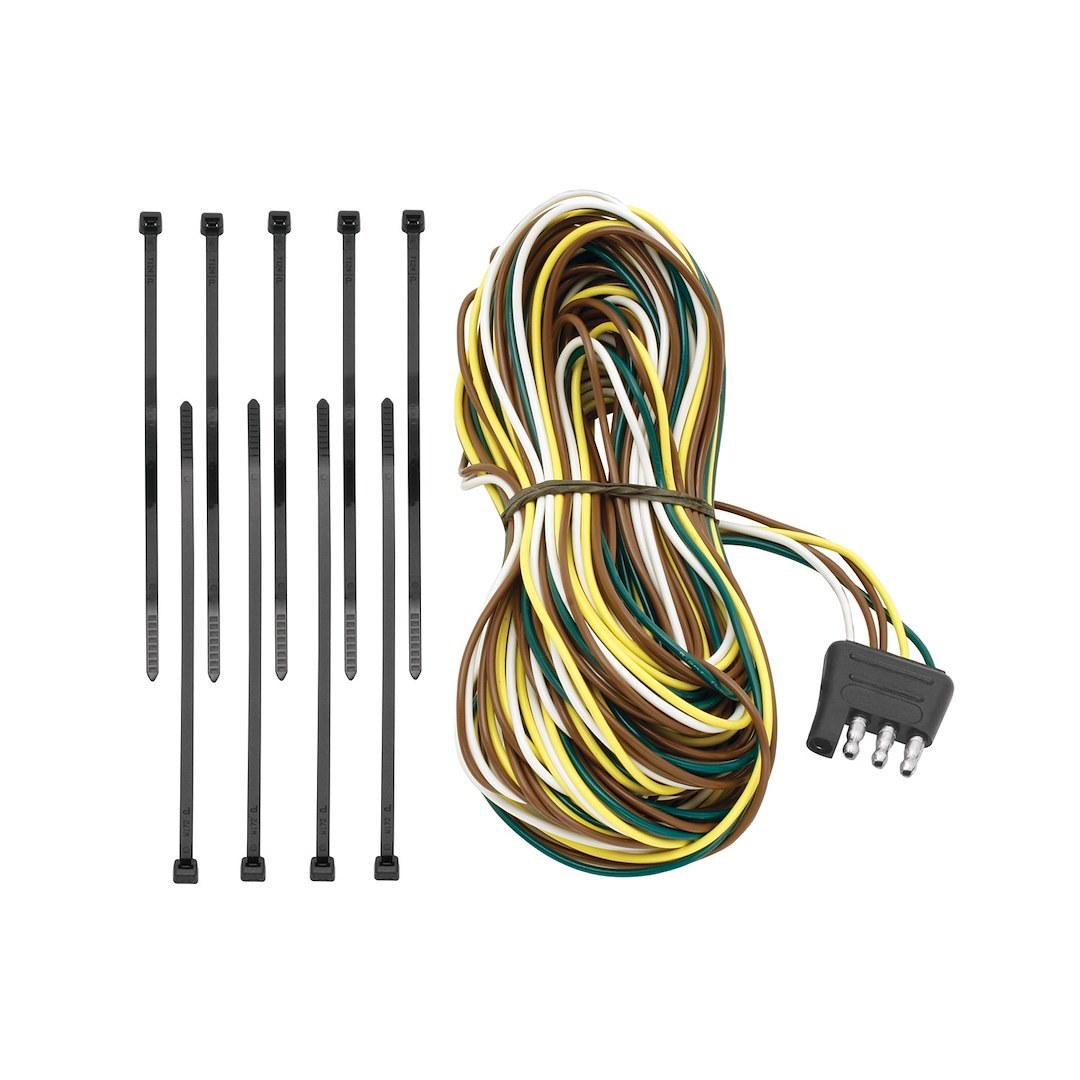 Tow Ready Trailer Wiring Connector, Trailer Side, 4-WAY Flat, 25 Foot Lead Wire Length – 118192