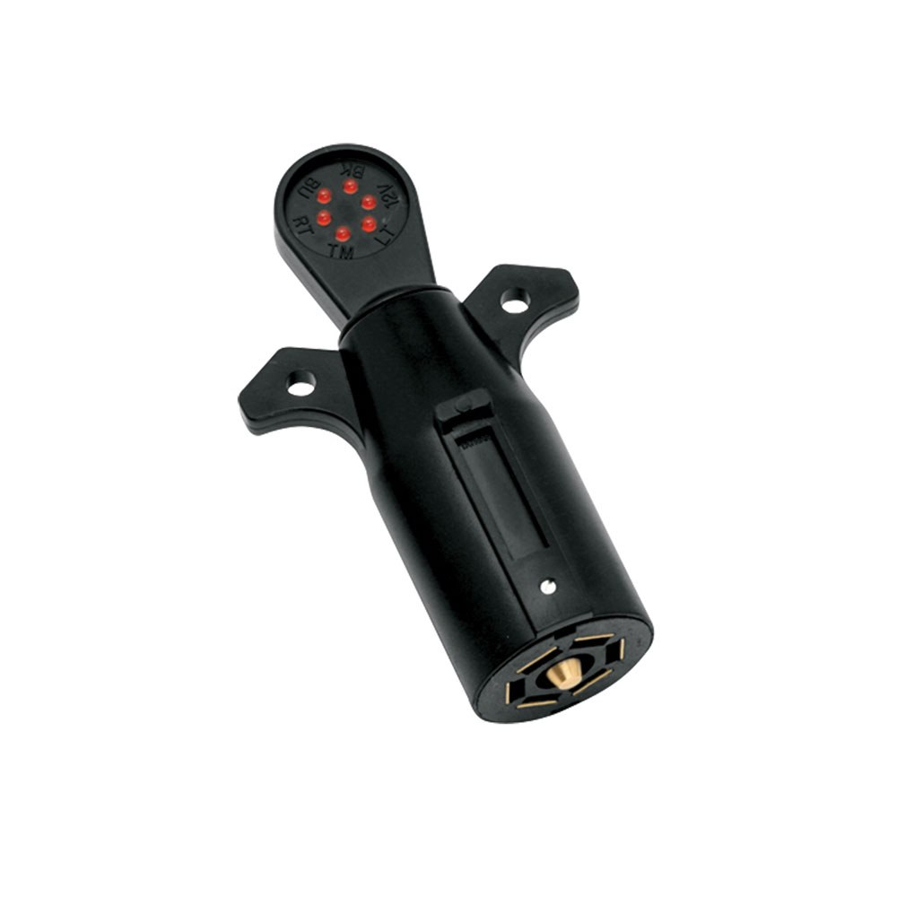 Tow Ready Trailer Wiring Circuit Tester, 7-WAY Flat Pin Car End Tester with LED Display – 20117