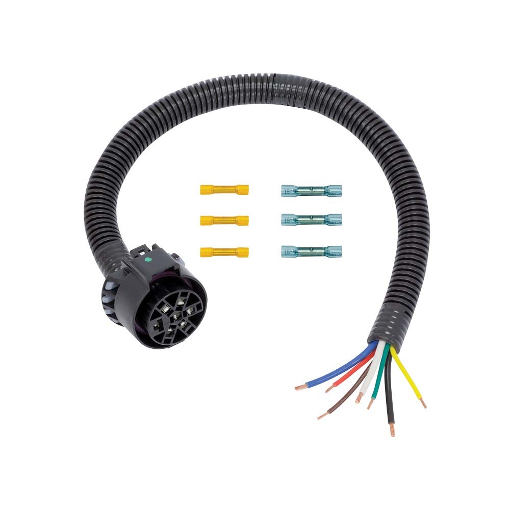 Tow Ready Trailer Wiring Connector, Trailer Side, 7-WAY Round, With 18-1/4 Inch Long Cable – 20147