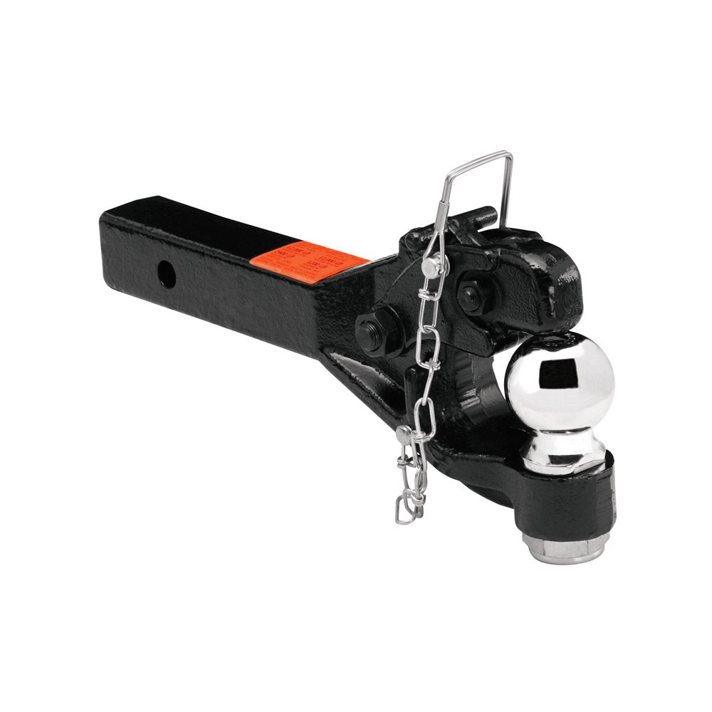 Tow Ready Pintle Hook, 2 Inch Receiver Mount, 12000 Pound Towing Capacity, 2400 Vertical Tongue Weight, Solid Shank – 63042
