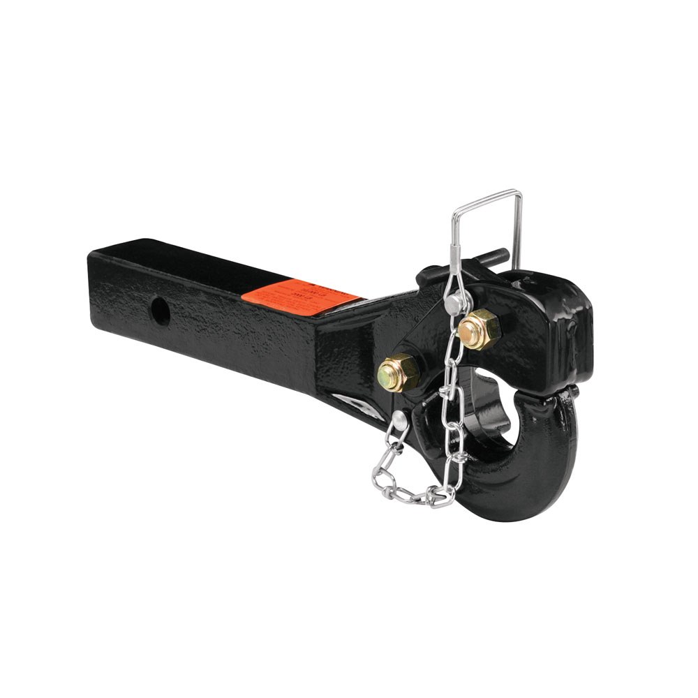Tow Ready Pintle Hook, 2 Inch Receiver Mount, 10000 Pound Towing Capacity, 2000 Vertical Tongue Weight, Solid Shank, Without Ball – 63043