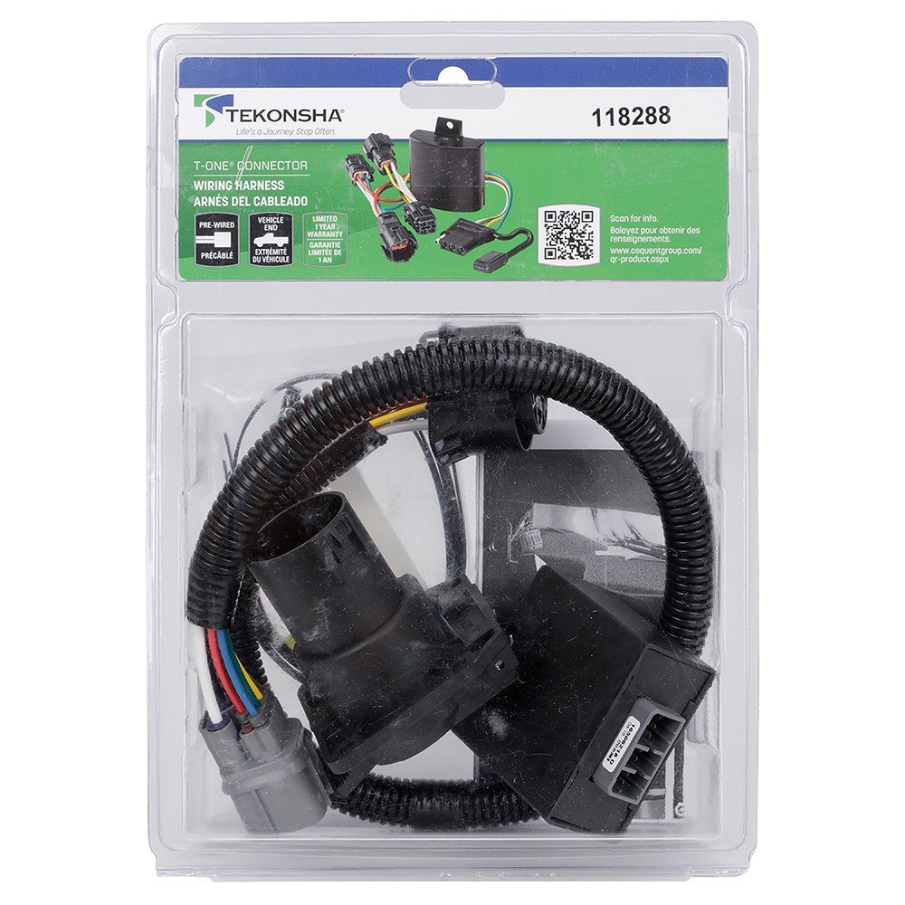 Tekonsha Trailer Wiring Connector, 7-WAY Replacement for OEM Wiring Harness – 118288