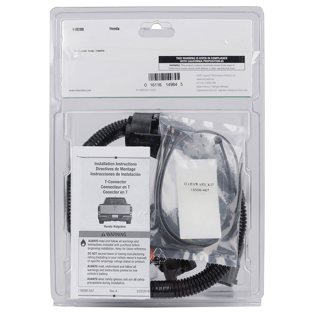 Tekonsha Trailer Wiring Connector, 7-WAY Replacement for OEM Wiring Harness – 118288
