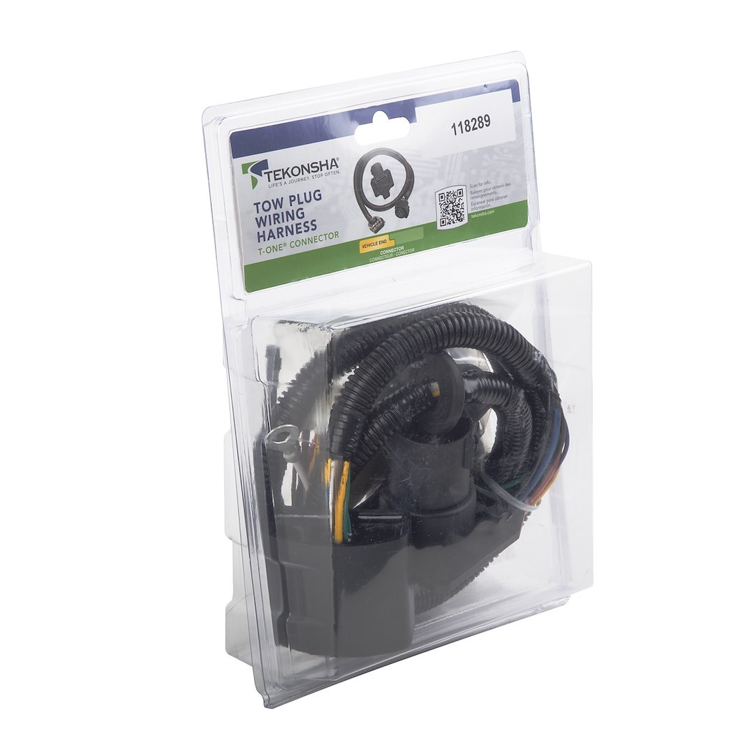 Tekonsha Trailer Wiring Connector, T-One, 7-WAY Replacement for OEM Wiring Harness – 118289