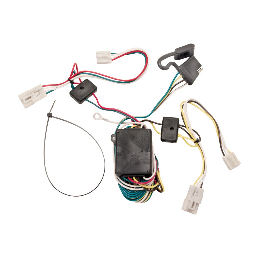 Tekonsha Trailer Wiring Connector, T-One, 4-WAY Flat Replacement for OEM Wiring Harness, With Circuit Protector Converter – 118304