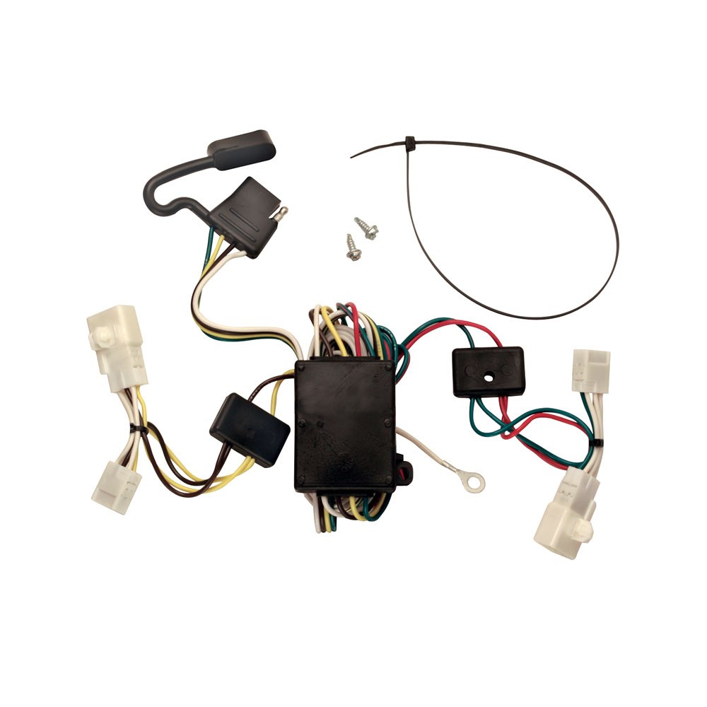 Tekonsha Trailer Wiring Connector, T-One, 4-WAY Flat Replacement for OEM Wiring Harness, With Circuit Protector Converter – 118308