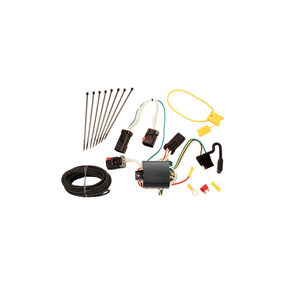 Tekonsha Trailer Wiring Connector, T-One, 4-WAY Flat Replacement for OEM Wiring Harness – 118390