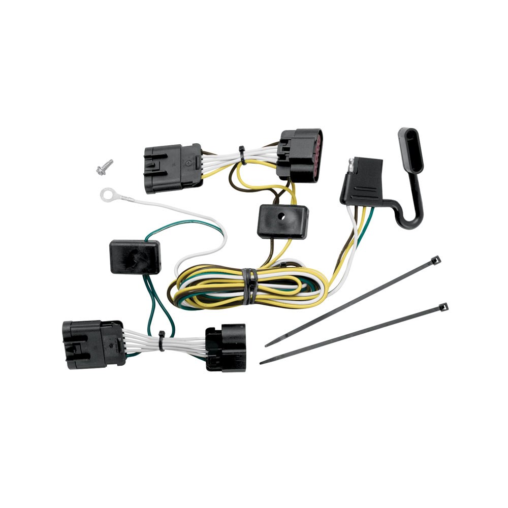 Tekonsha Trailer Wiring Connector, T-One, 4-WAY Flat Replacement for OEM Wiring Harness – 118396