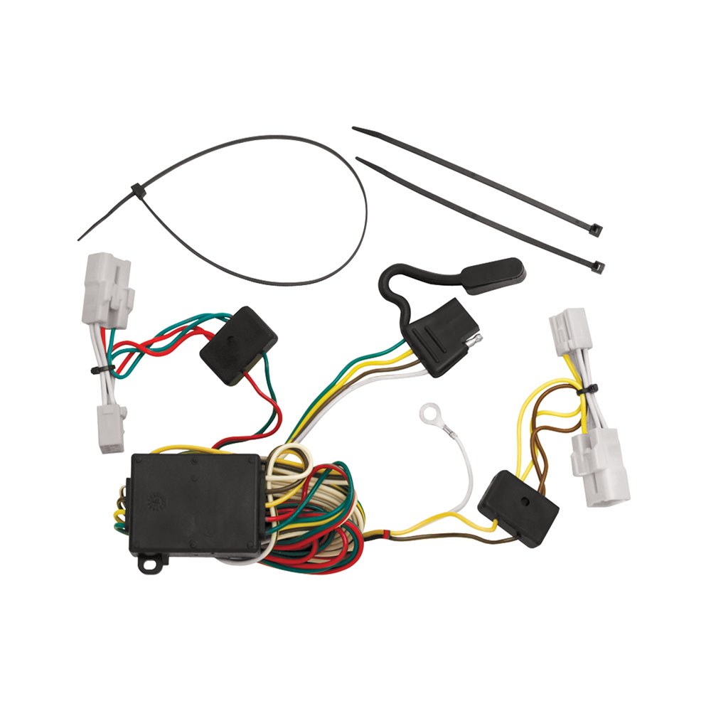 Tekonsha Trailer Wiring Connector, T-One, 4-WAY Flat Replacement for OEM Wiring Harness, With Converter – 118413