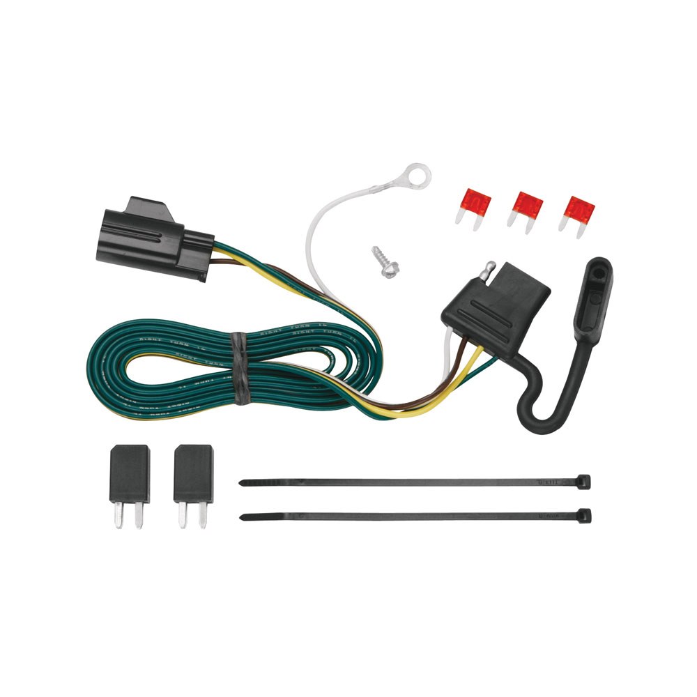 Tekonsha Trailer Wiring Connector, T-One, 4-WAY Flat Replacement for OEM Wiring Harness – 118432
