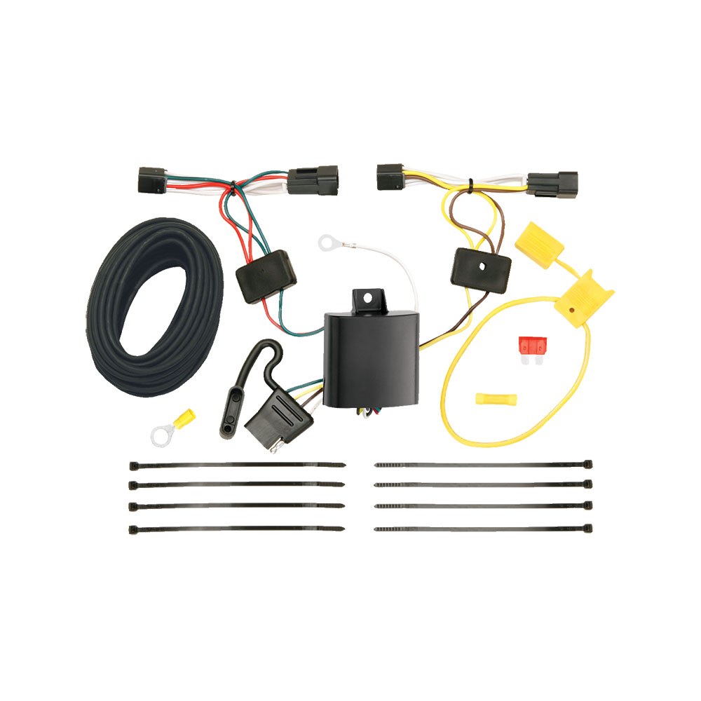 Tekonsha Trailer Wiring Connector, T-One, 4-WAY Flat Replacement for OEM Wiring Harness – 118443