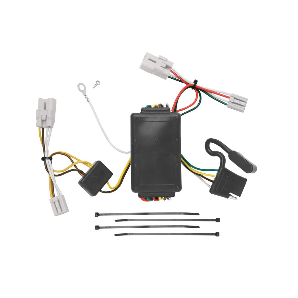 Tekonsha Trailer Wiring Connector, T-One, 4-WAY Flat Replacement for OEM Wiring Harness – 118473