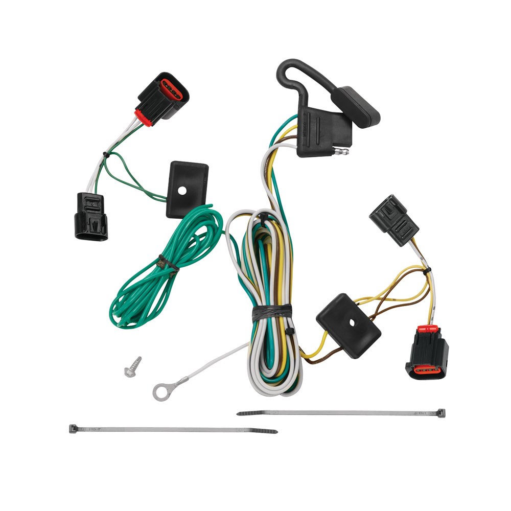 Tekonsha Trailer Wiring Connector, T-One, 4-WAY Flat Replacement for OEM Wiring Harness – 118490