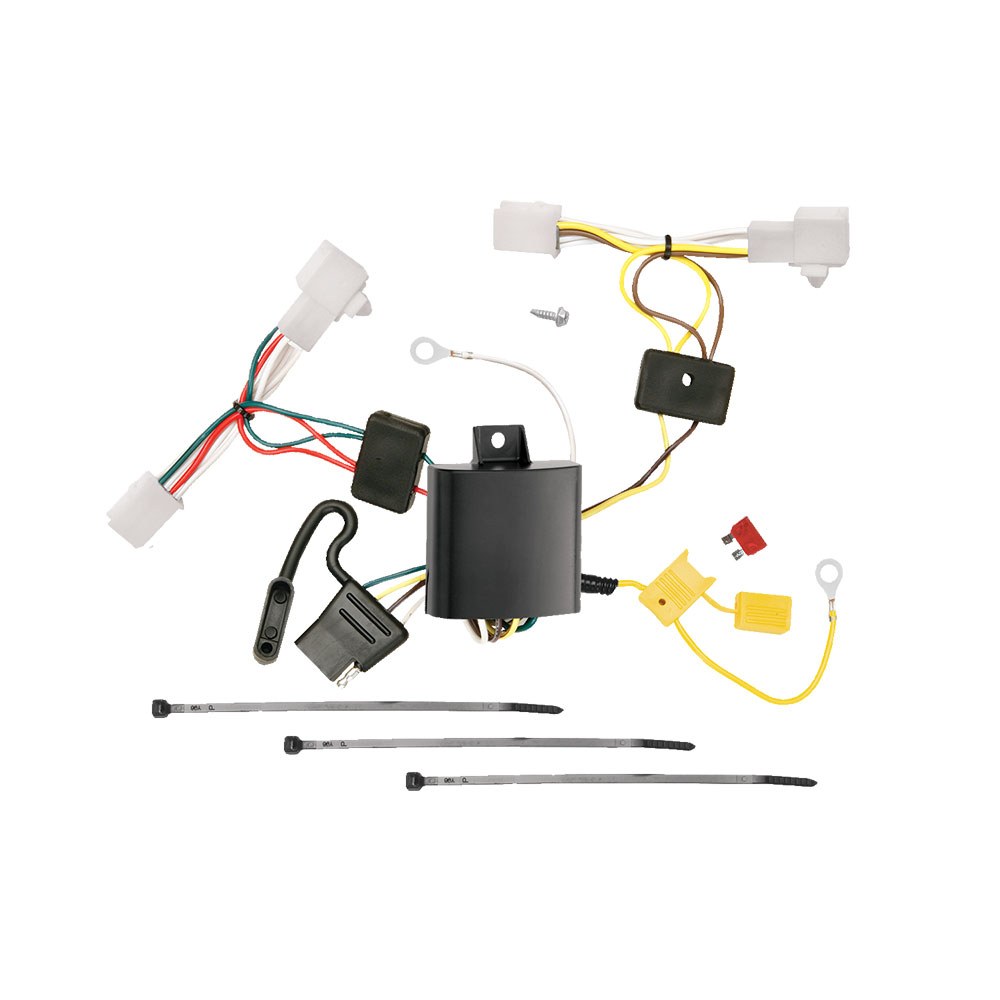 Tekonsha Trailer Wiring Connector, T-One, 4-WAY Flat Replacement for OEM Wiring Harness – 118505