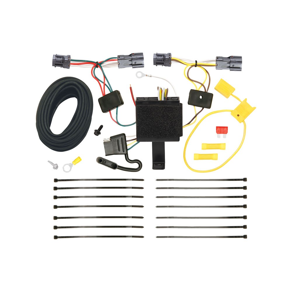 Tekonsha Trailer Wiring Connector, T-One, 4-WAY Flat Replacement for OEM Wiring Harness – 118506