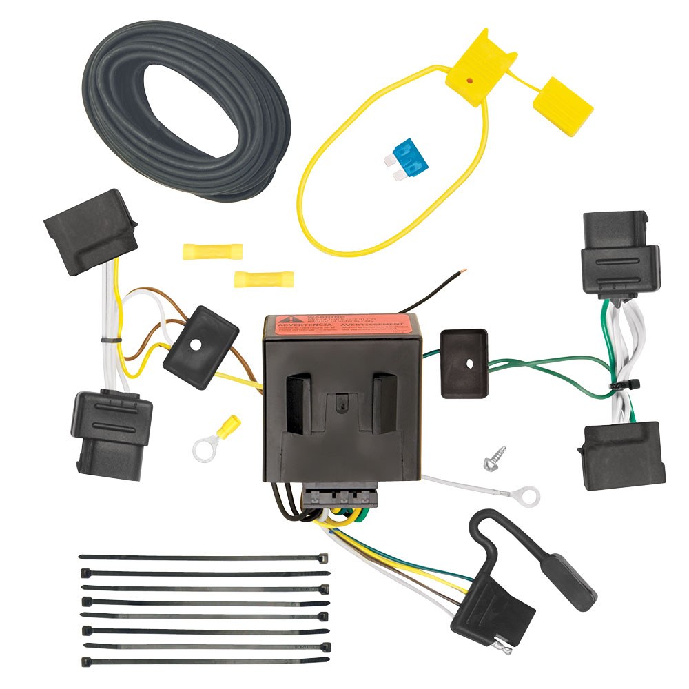 Tekonsha Trailer Wiring Connector, T-One, 4-WAY Flat Replacement for OEM Wiring Harness with Circuit Protected Modulite ® Module – 118551