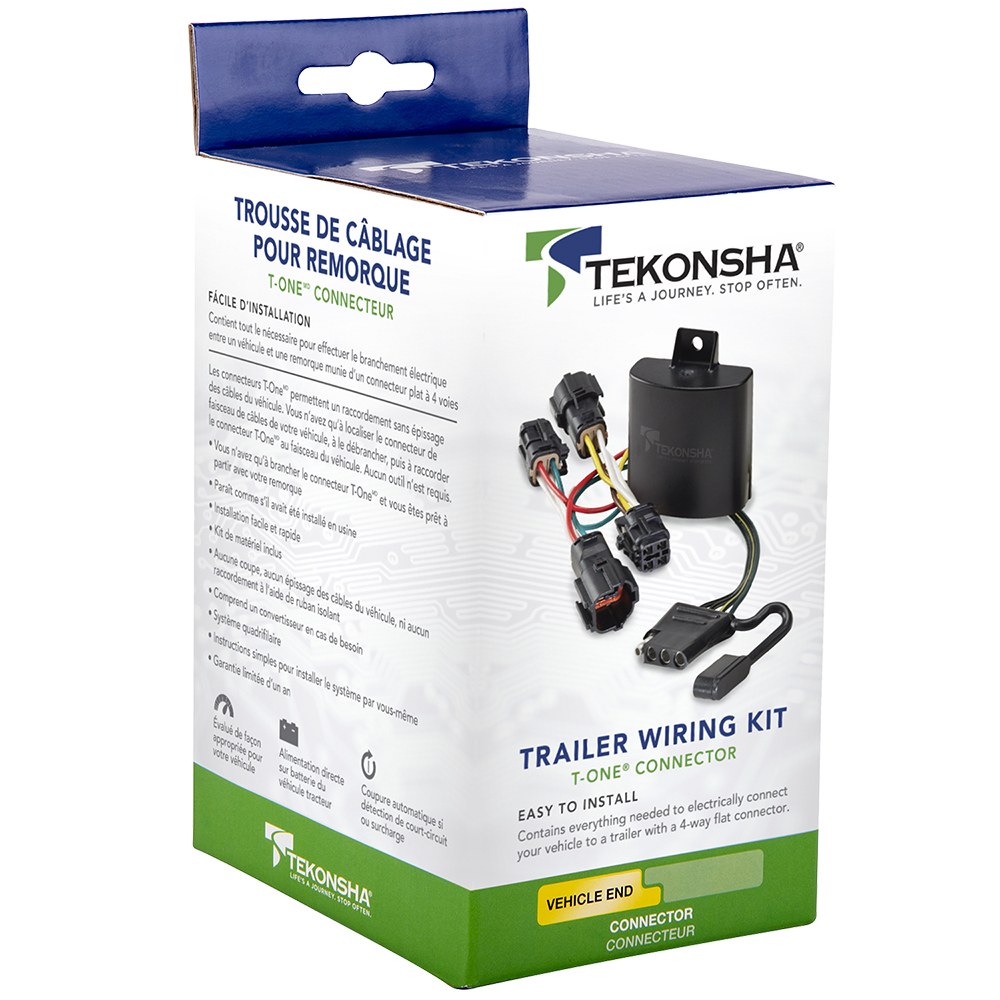 Tekonsha Trailer Wiring Connector, T-One, T-One Connector Assembly with Upgraded Circuit Protected Modulite ® HD Module – 118790