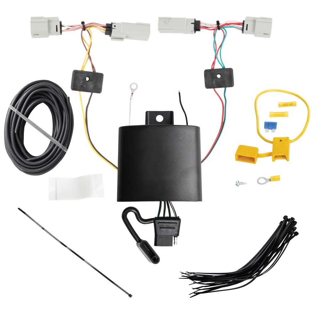Tekonsha Trailer Wiring Connector, T-One, Plug and Play, With 4-WAY Flat – 118849