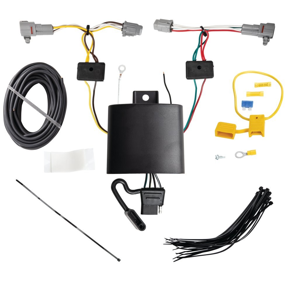 Tekonsha Trailer Wiring Connector, T-One, T-One Connector Assembly with Circuit Protected Modulite HD Module, 4-WAY Flat – 118854