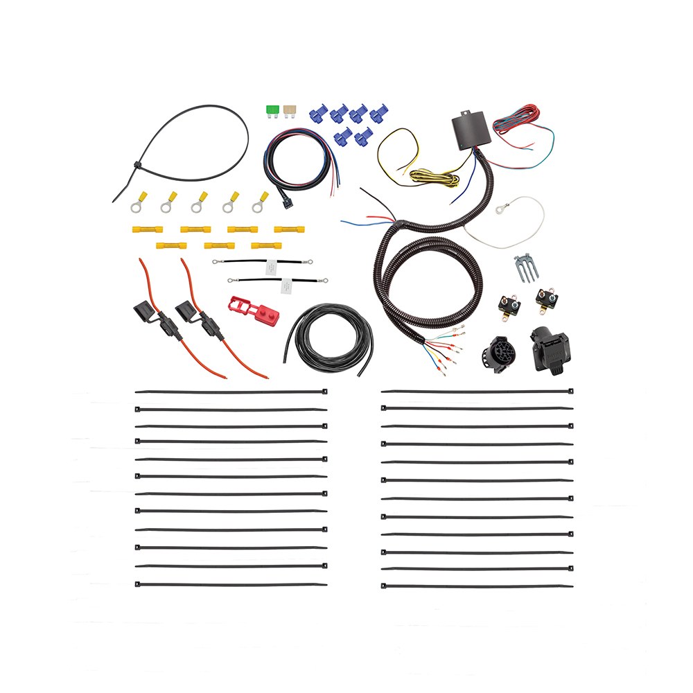 Tekonsha Trailer Wiring Connector, Universal 7-WAY Prep Kit, Including Modulite ® HD Protector with Backup and Brake Control Harness – 22551