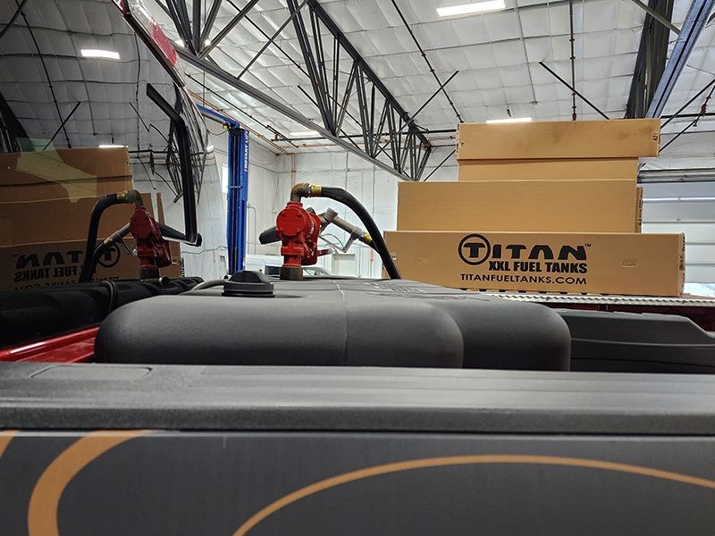 Titan Fuel Liquid Transfer Tank, Rectangle, 60 Inch Top/ 50.4 Inch Bottom Length X 22-3/4 Inch Width X 23-1/4 Inch Height – 5015100