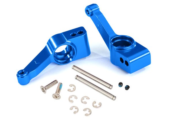 Traxxas Remote Control Vehicle Stub Axle Carrier, Ideal for Traxxas Stampede 4X4 Remote Control Vehicles, Anodized, Blue, Aluminum – 1952X