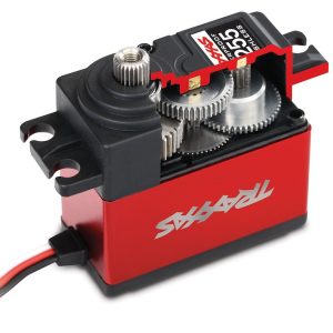 Traxxas Remote Control Vehicle Servo, High- Torque, Digital, Waterproof, Brushless Metal Gears, Red Aluminum Case – 2255