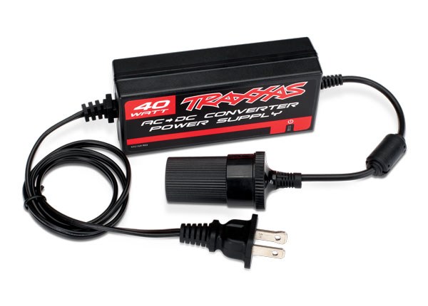 Traxxas Remote Control Vehicle Battery Charger Adapter, For Use with Traxxas Peak Detecting DC Fast Chargers, AC to DC Adapter – 2976